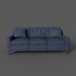 Logan Sofa Blue Front