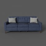 Logan Sofa Blue Grey Front
