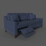 Logan Sofa Reclined Blue