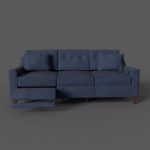Logan Sofa Reclined Blue Front